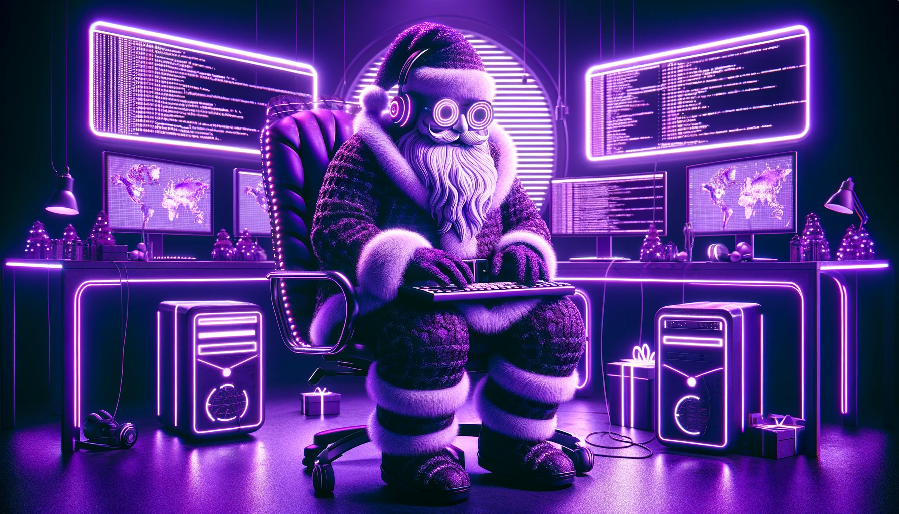 DALL E Hacker Santa